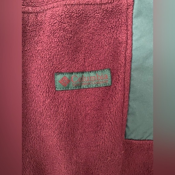 COLUMBIA Purple and Green Full Zip Long Sleeves Fleece Pullover in XL - Picture 3 of 14